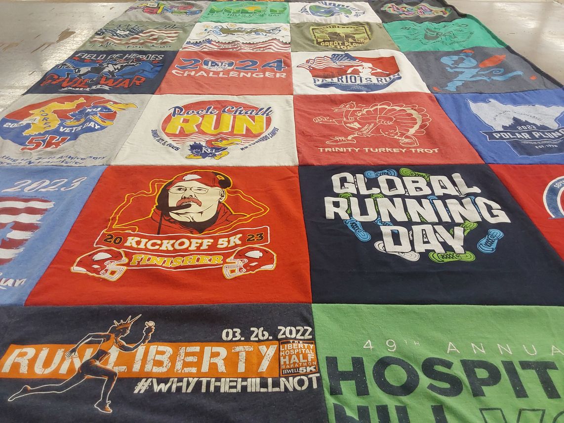 T-shirt quilt from university of kansas by Samantha from MO