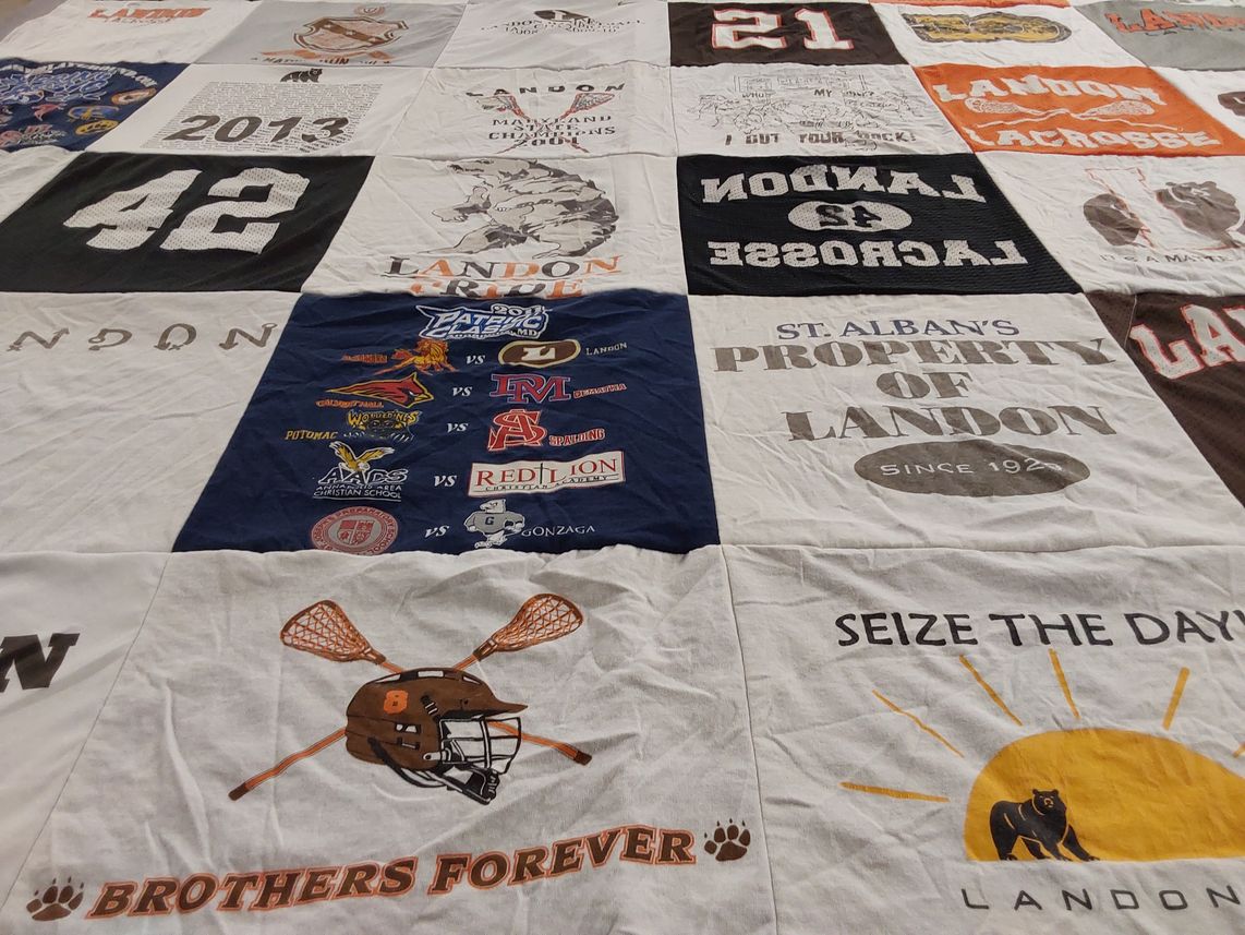 T-shirt quilt from landon school by PJ from DC