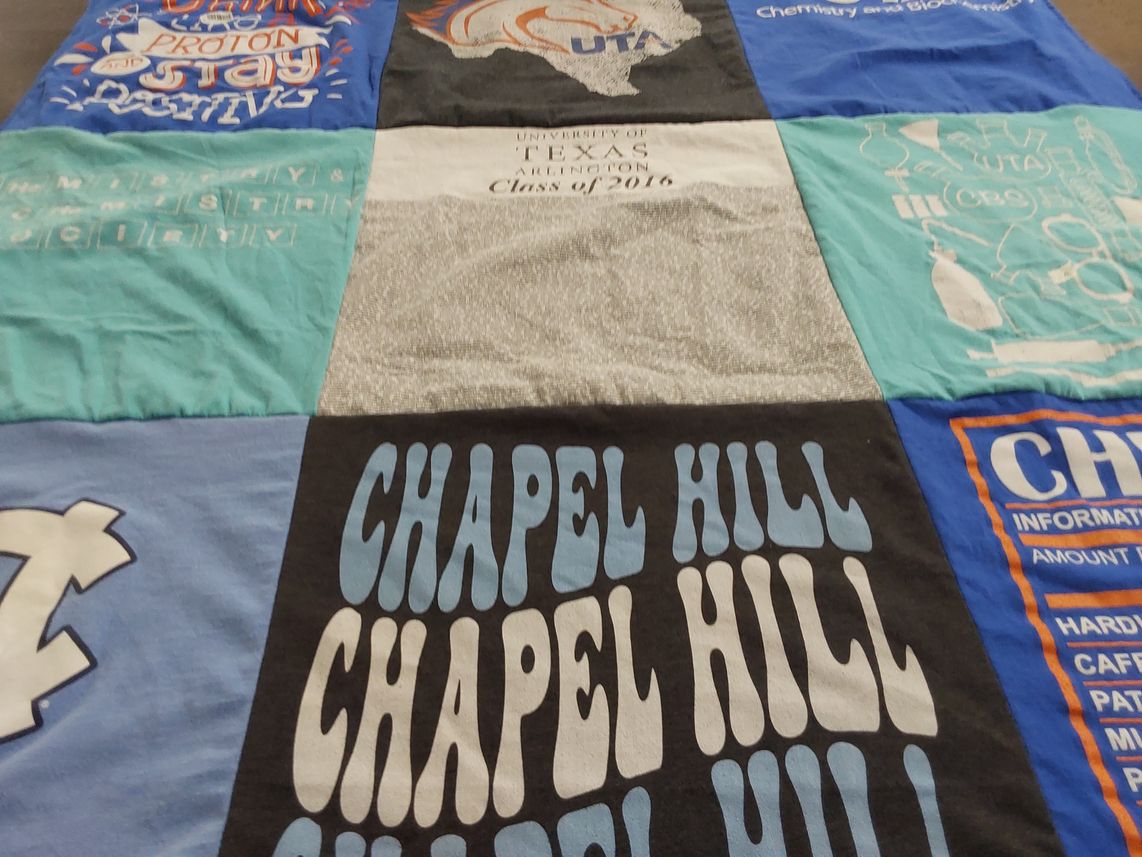 T-shirt quilt featuring university of north carolina at chapel hill by Kristy from TX