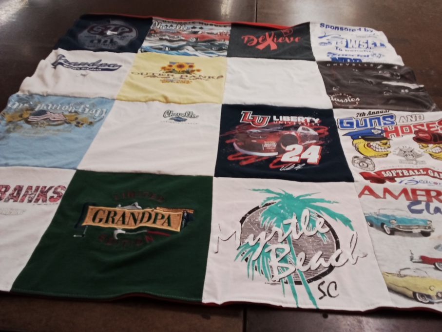 T-shirt quilt from liberty university by Shirley from VA