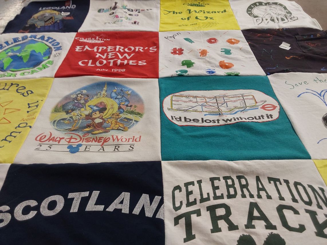 T-shirt quilt from celebration high school by JoAnn from FL