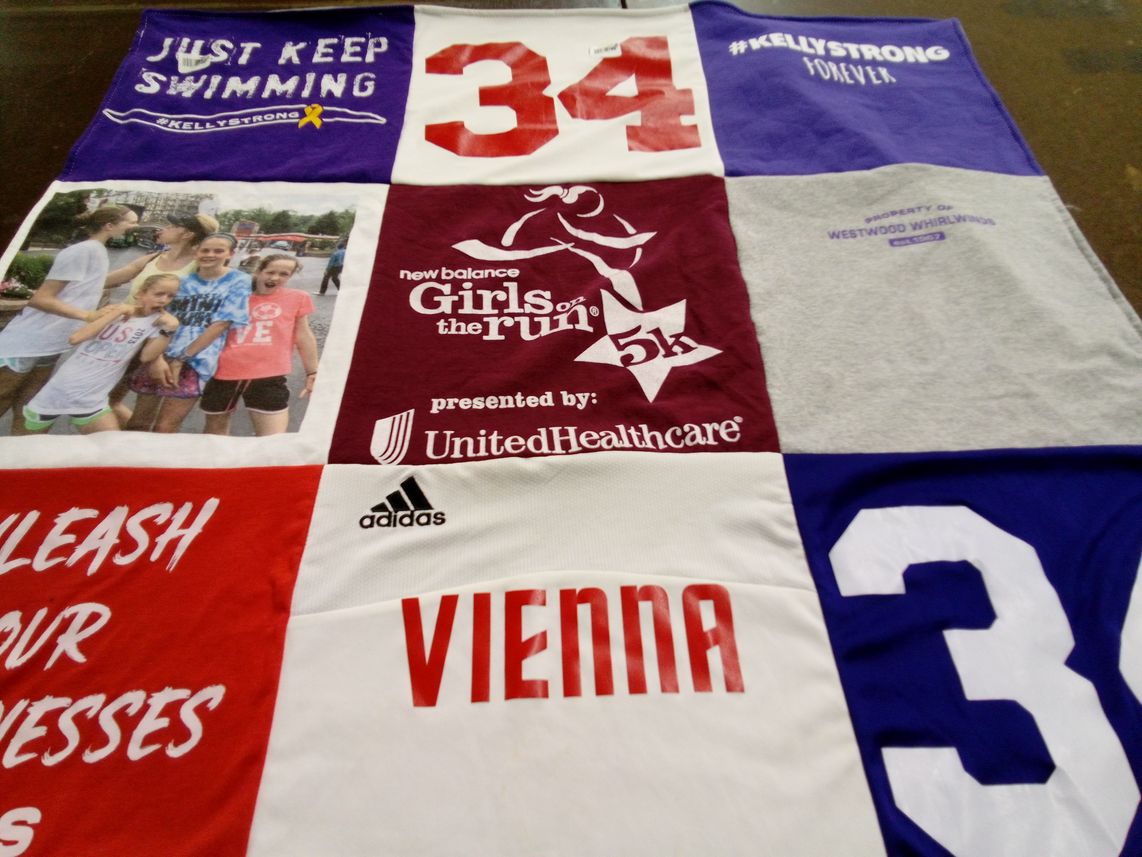 T-shirt quilt featuring westwood whirlwinds by Renee from VA