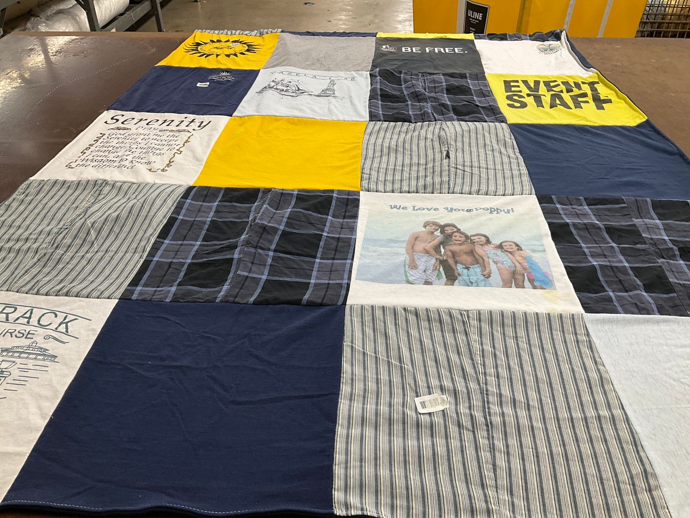 T-shirt quilt with family, outdoors themes by Buffi from NJ