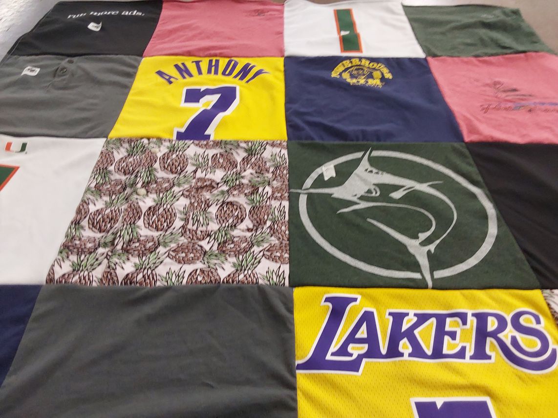 T-shirt quilt featuring los angeles lakers by John from FL