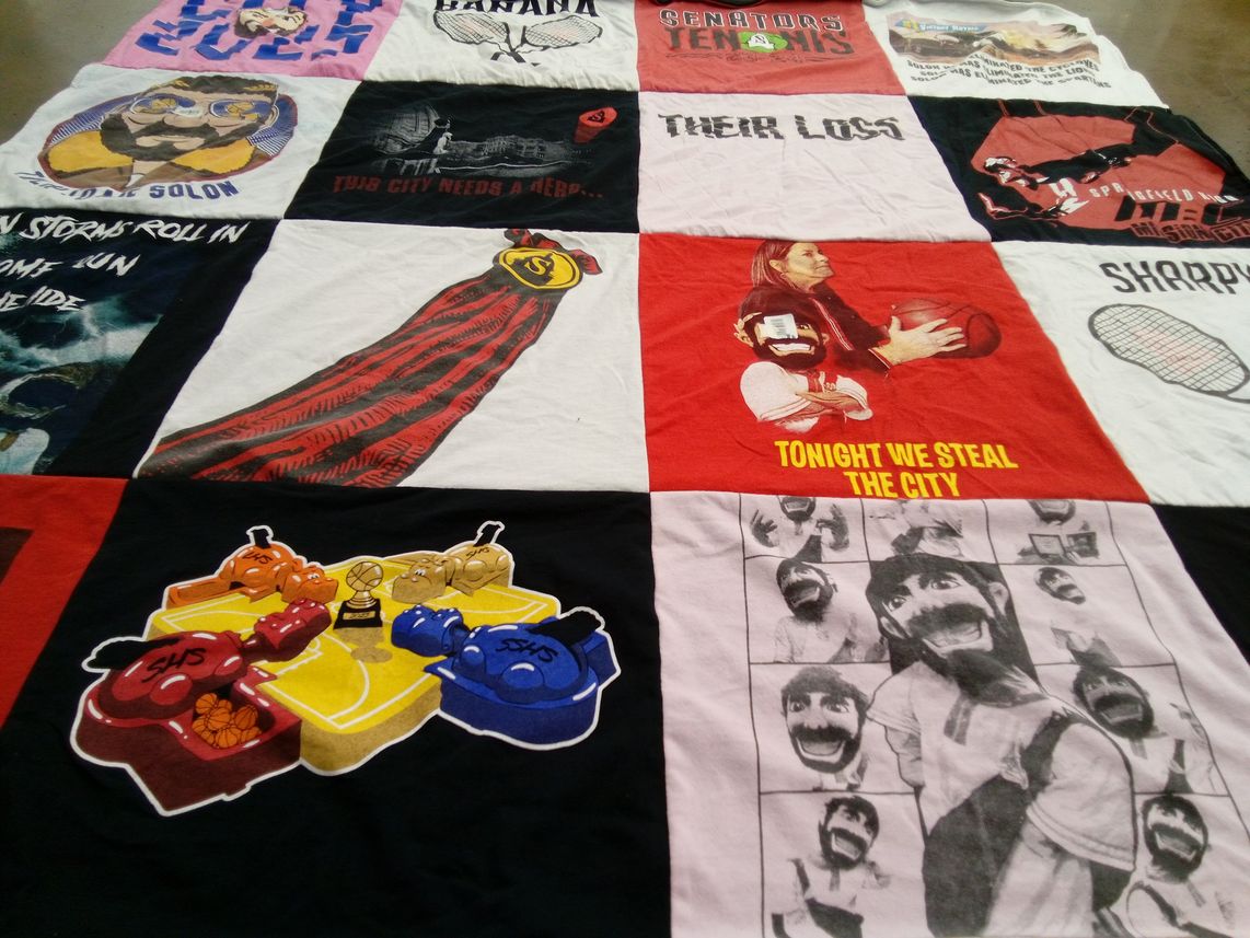 T-shirt quilt from springfield high school by Elizabeth from IL