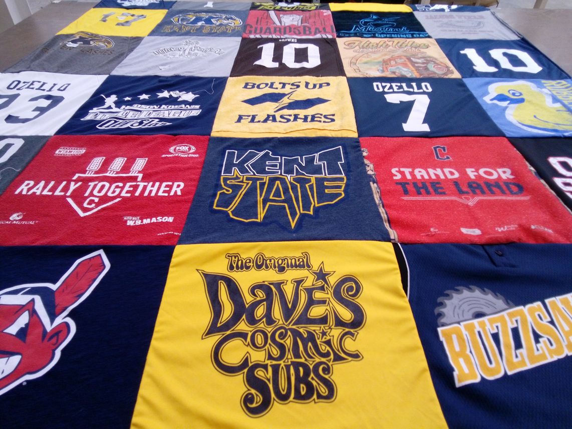 T-shirt quilt from kent state university by Lisa from OH