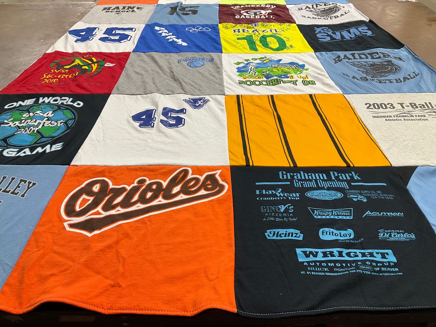 T-shirt quilt featuring or pure baseball by Jennifer from PA