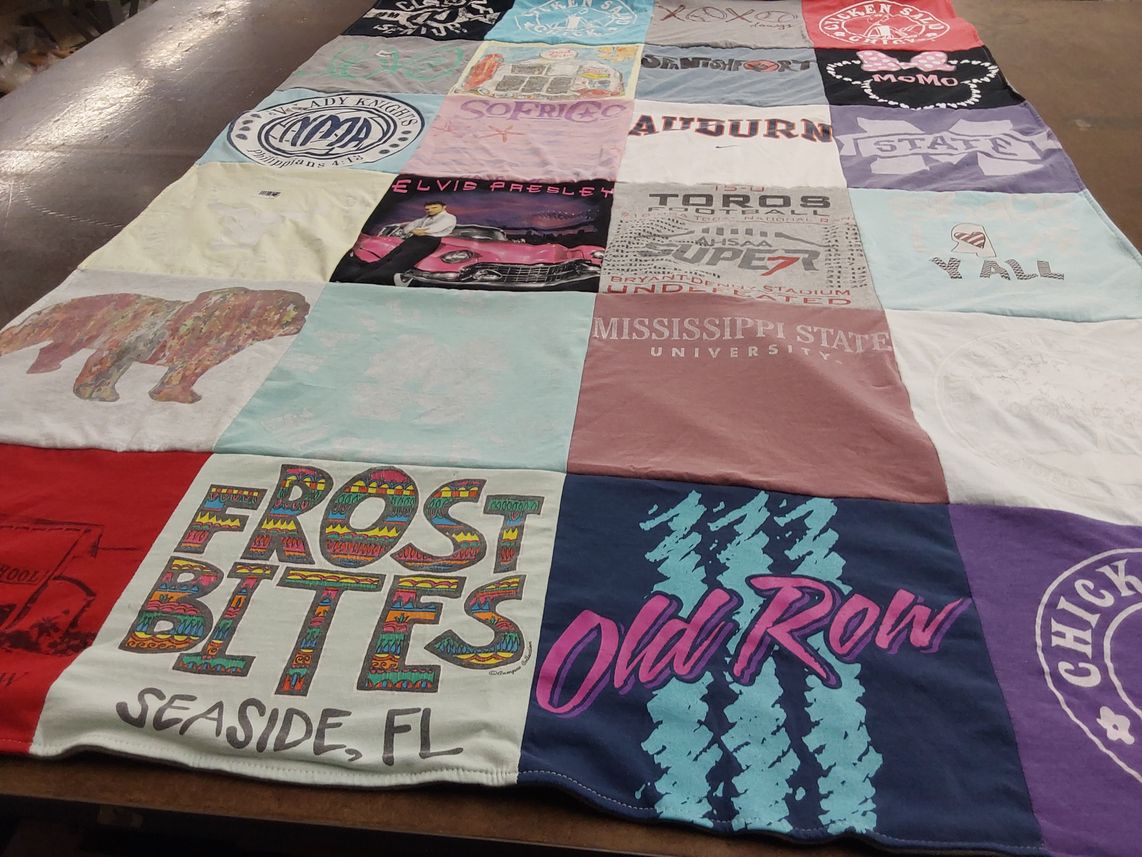 T-shirt quilt from mississippi state university by Dale from AL