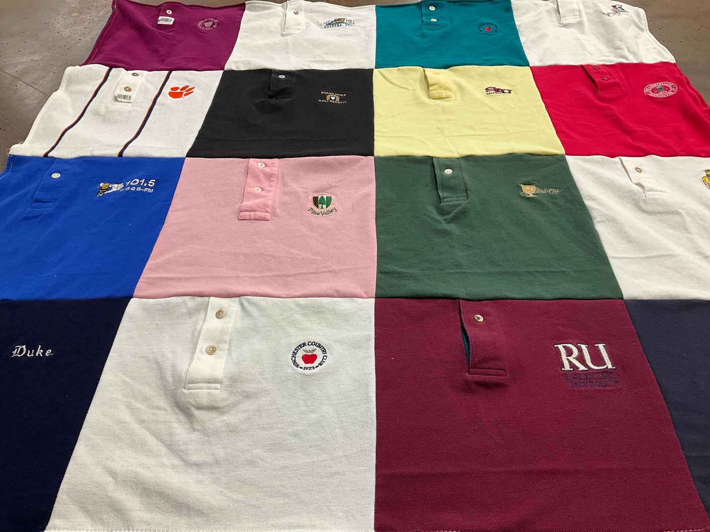T-shirt quilt from radford university by Erin from MD