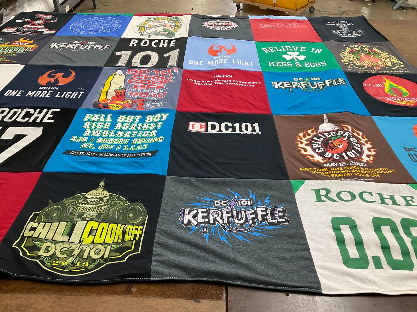 T-shirt quilt with music, events themes by Gregory from MD