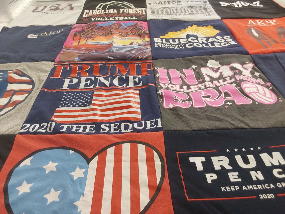 T-shirt quilt featuring carolina forest volleyball by Samuel from SC