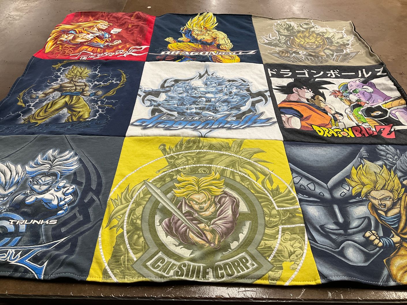 T-shirt quilt with anime, manga themes by Jerell from AZ