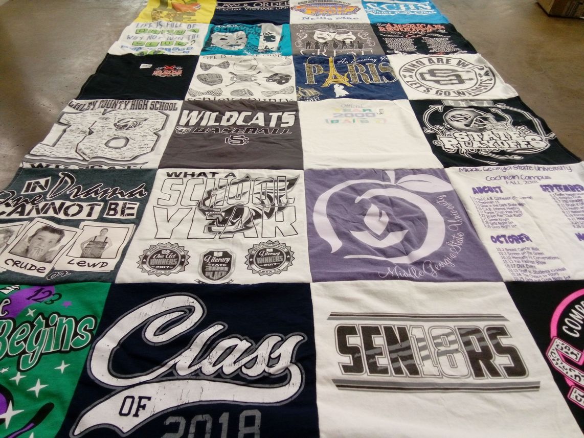 T-shirt quilt featuring grady county high school wildcats baseball by Carol from GA