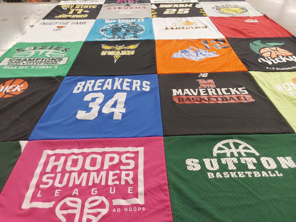 T-shirt quilt featuring sutton basketball, mavericks basketball by Tracy from MA