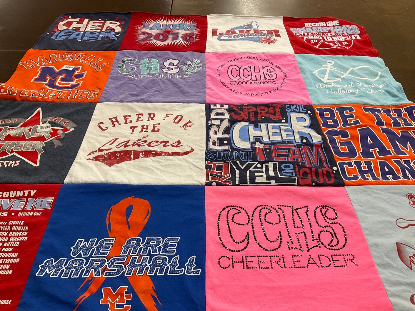 T-shirt quilt featuring lakers by Jennifer from TN