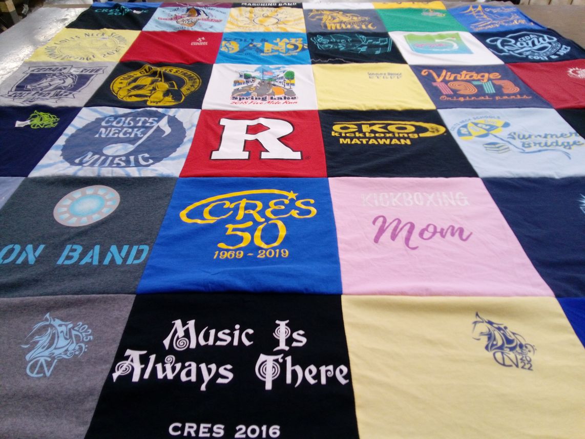 T-shirt quilt from colts neck high school by Cheryl from NJ