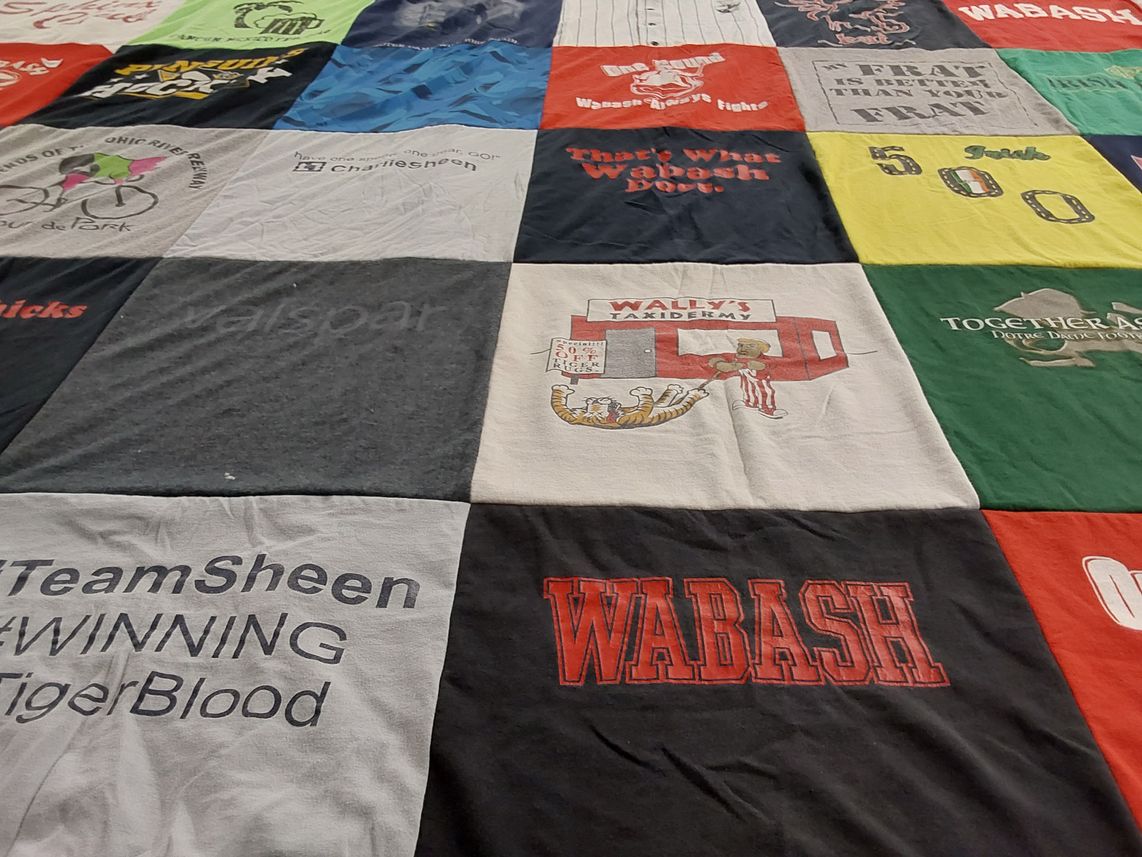 T-shirt quilt from wabash college by William from IN