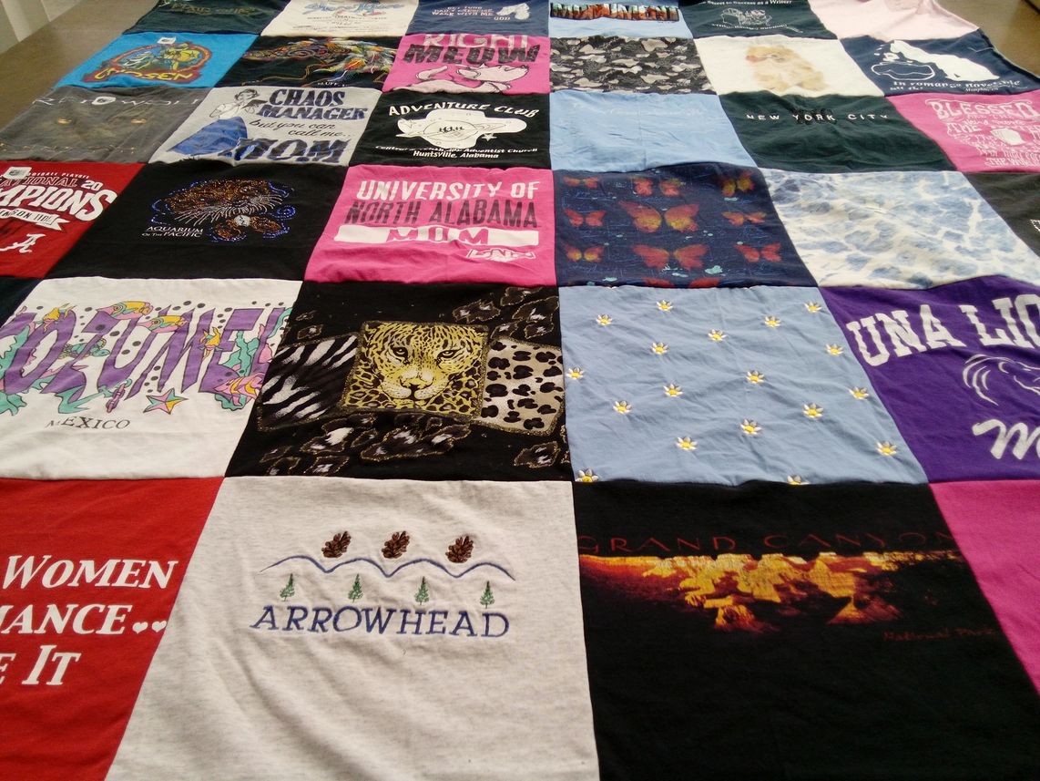 T-shirt quilt from university of north alabama by Ashlyn from AL