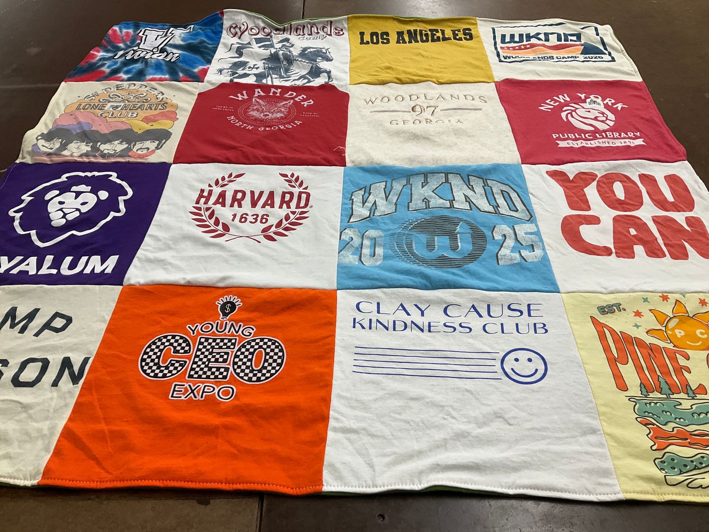 T-shirt quilt from harvard university by John from GA