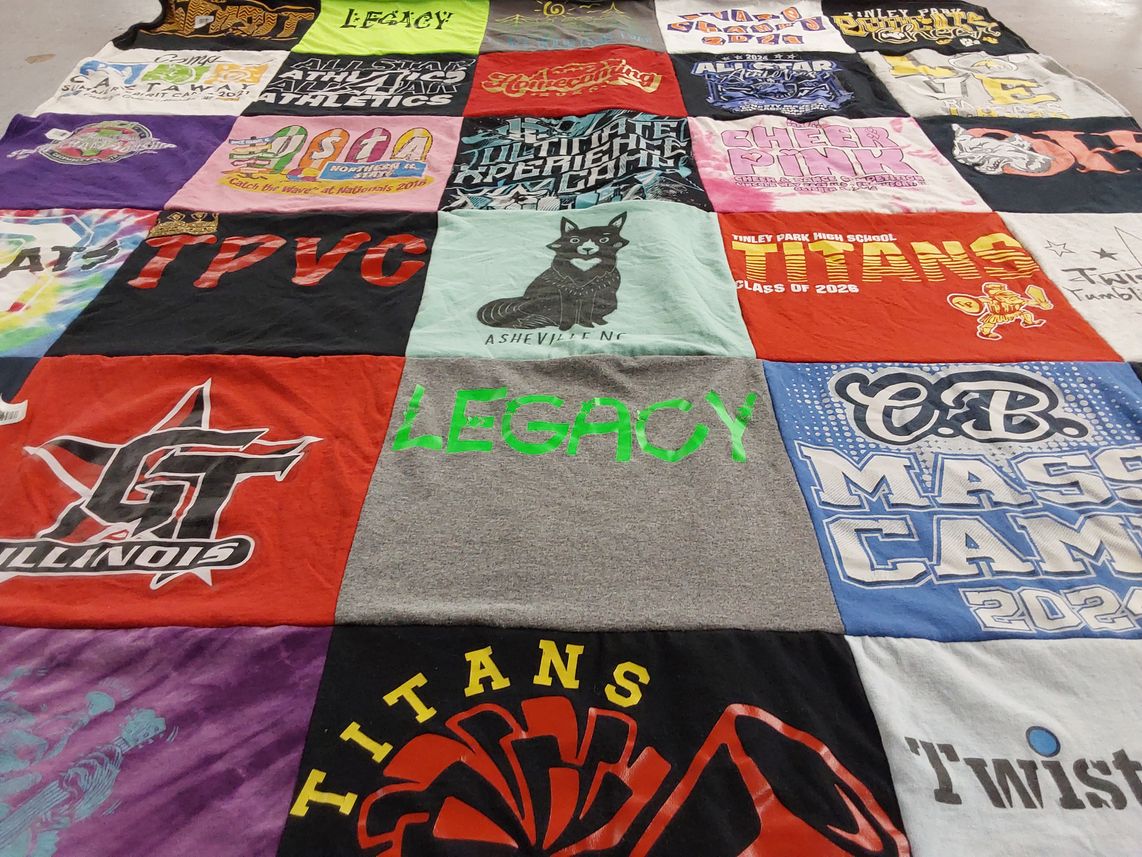 T-shirt quilt featuring titans by Noel from IL