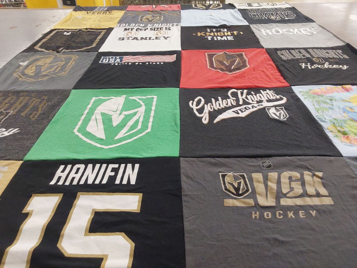 T-shirt quilt featuring vegas golden knights by Marci from NV