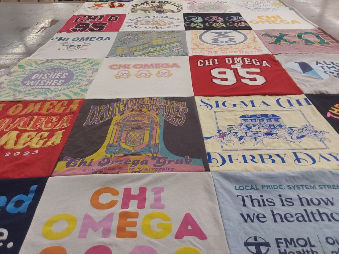 T-shirt quilt from tarleton state university by Hanna Kate from LA