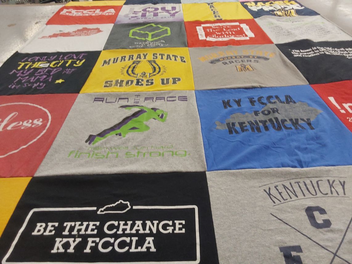T-shirt quilt from murray state university by Sandra from KY