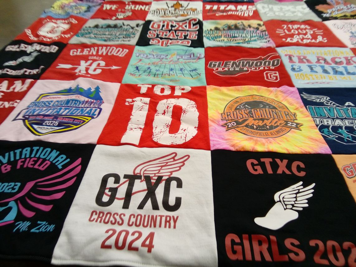 T-shirt quilt featuring glenwood cross country, gtxc by Ashlyn from IL