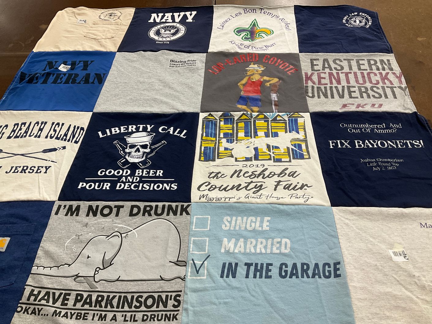 T-shirt quilt from eastern kentucky university by Deborah from MS