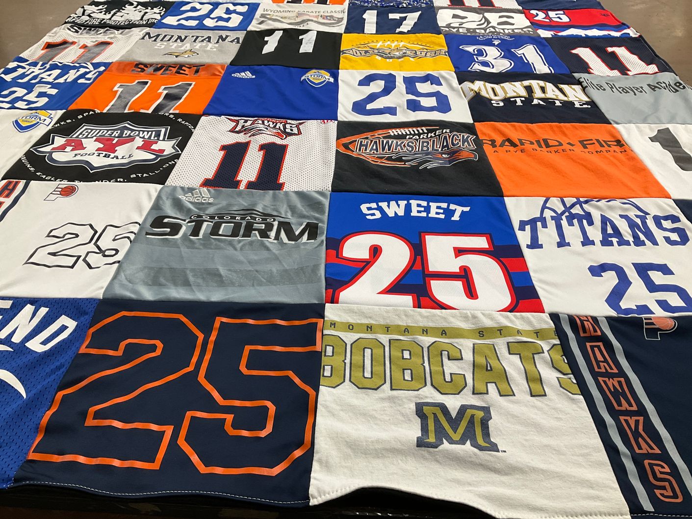 T-shirt quilt from montana state university by Michele from CO