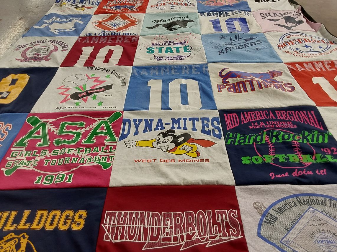 T-shirt quilt featuring dyna-mites, panthers by Judy from TX