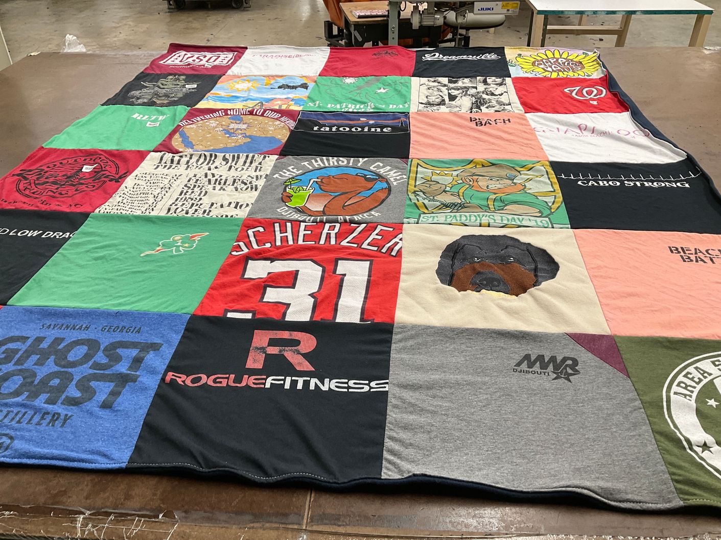 T-shirt quilt featuring washington nationals by Neena from GA