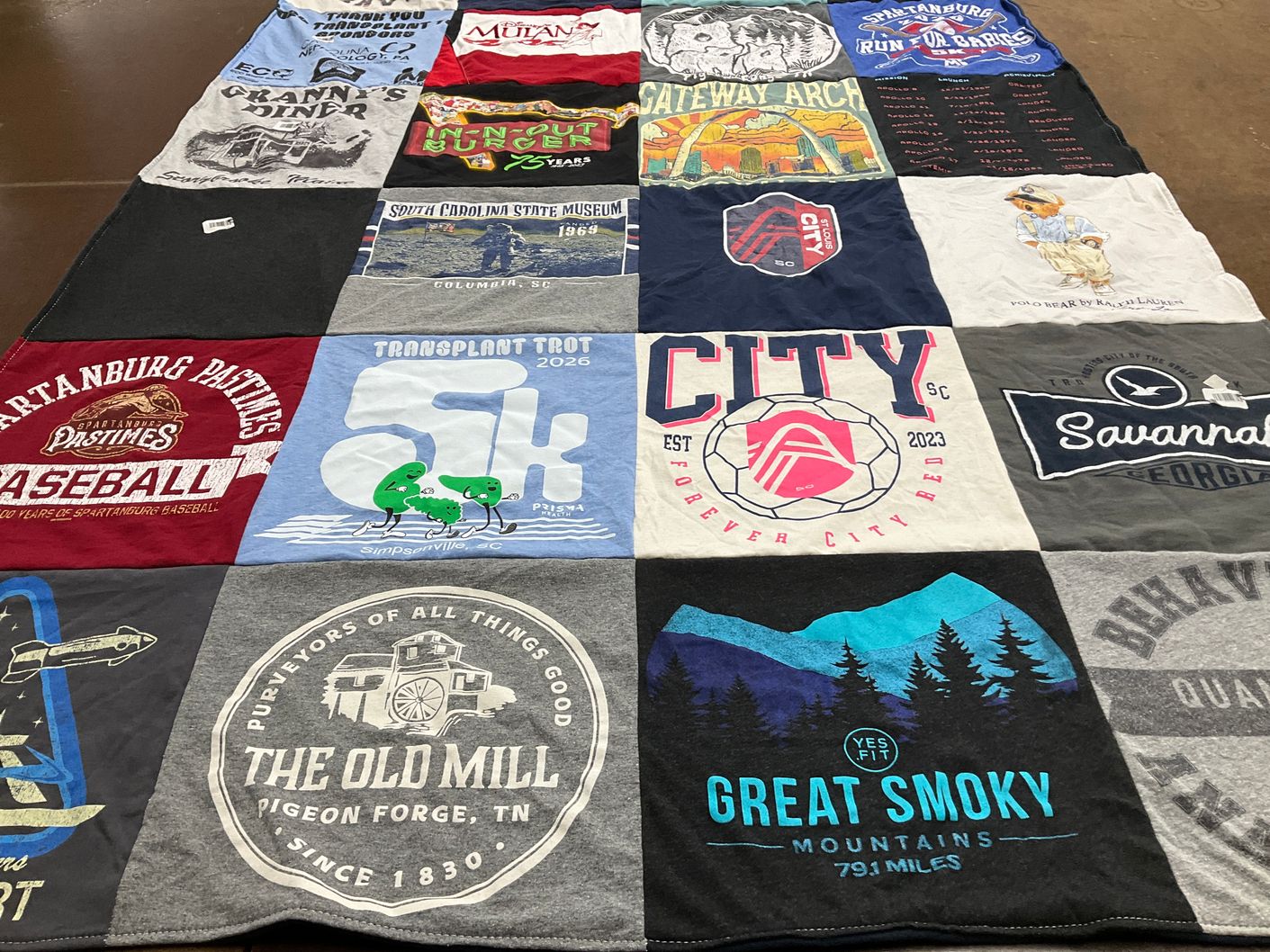 T-shirt quilt featuring city sc by Anna from SC