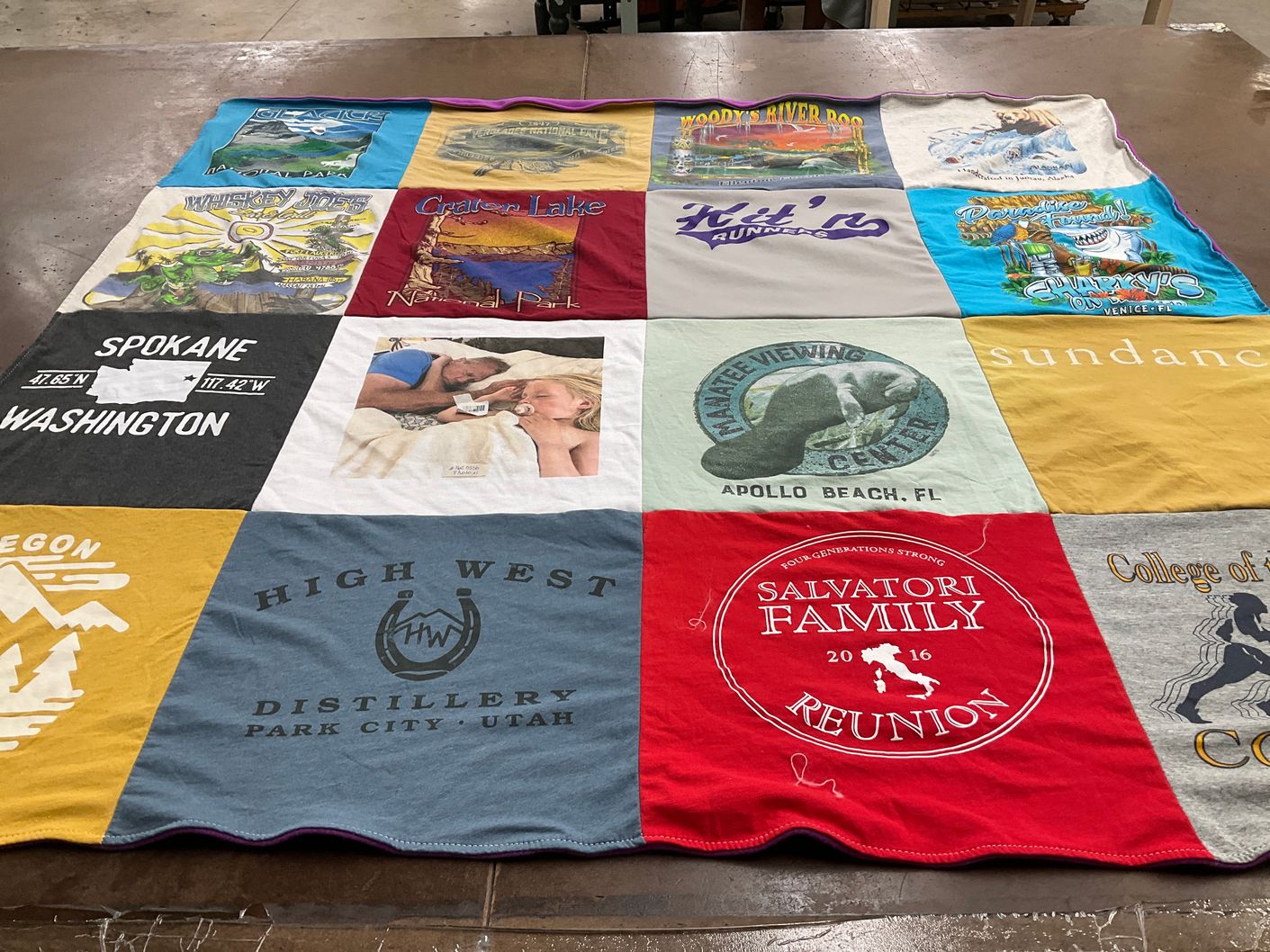 T-shirt quilt from college of idaho by sami from CA