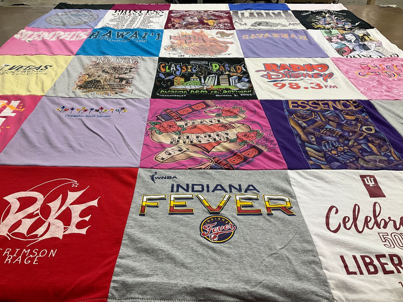 T-shirt quilt featuring indiana fever by Daleah from KY