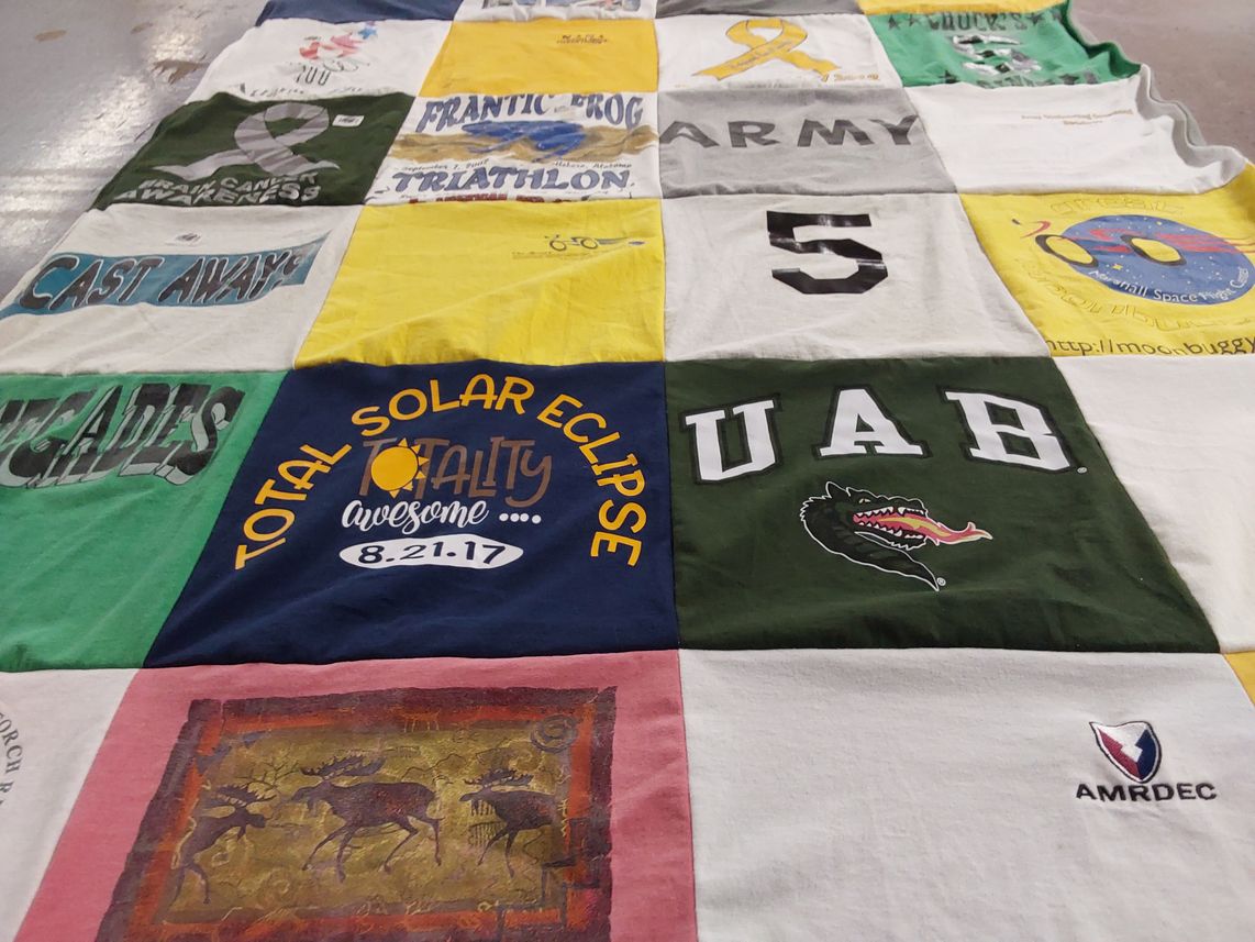 T-shirt quilt from university of alabama at birmingham by Catherine from AL