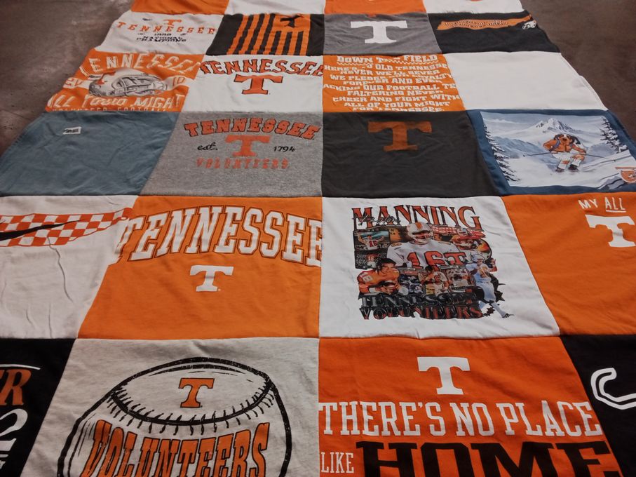 T-shirt quilt featuring tennessee volunteers by Carol from GA
