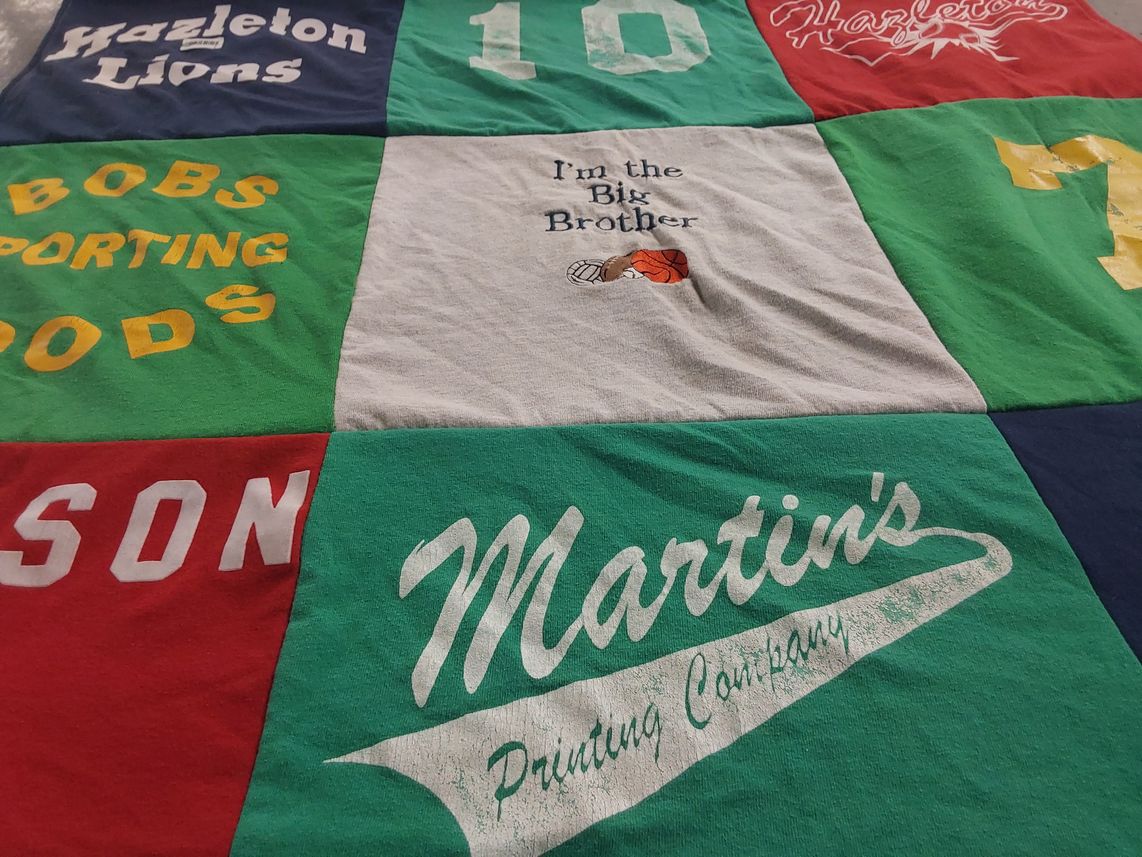 T-shirt quilt from hazleton high school by Cynthia from MD