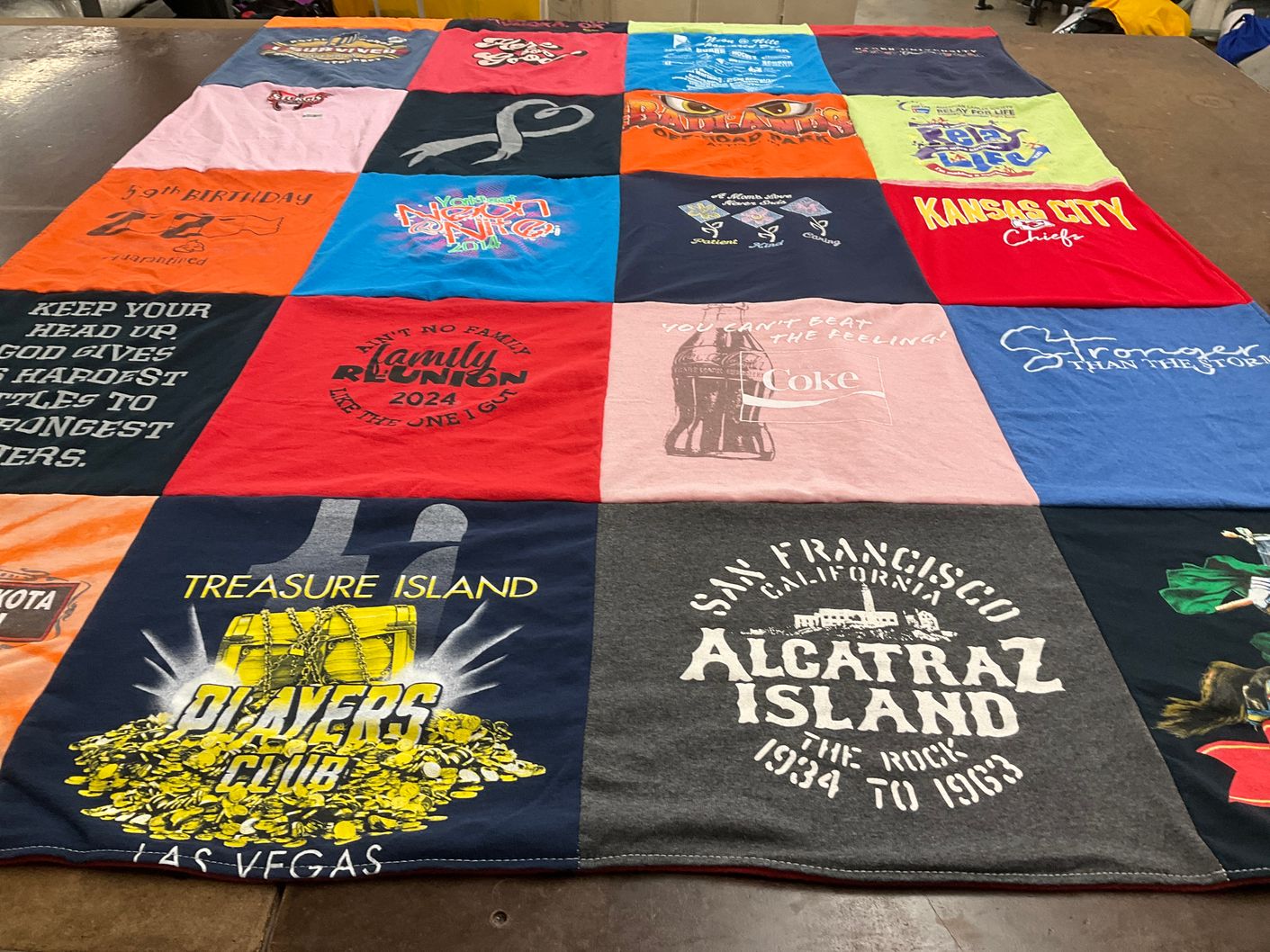T-shirt quilt featuring kansas city chiefs by Mona from NE