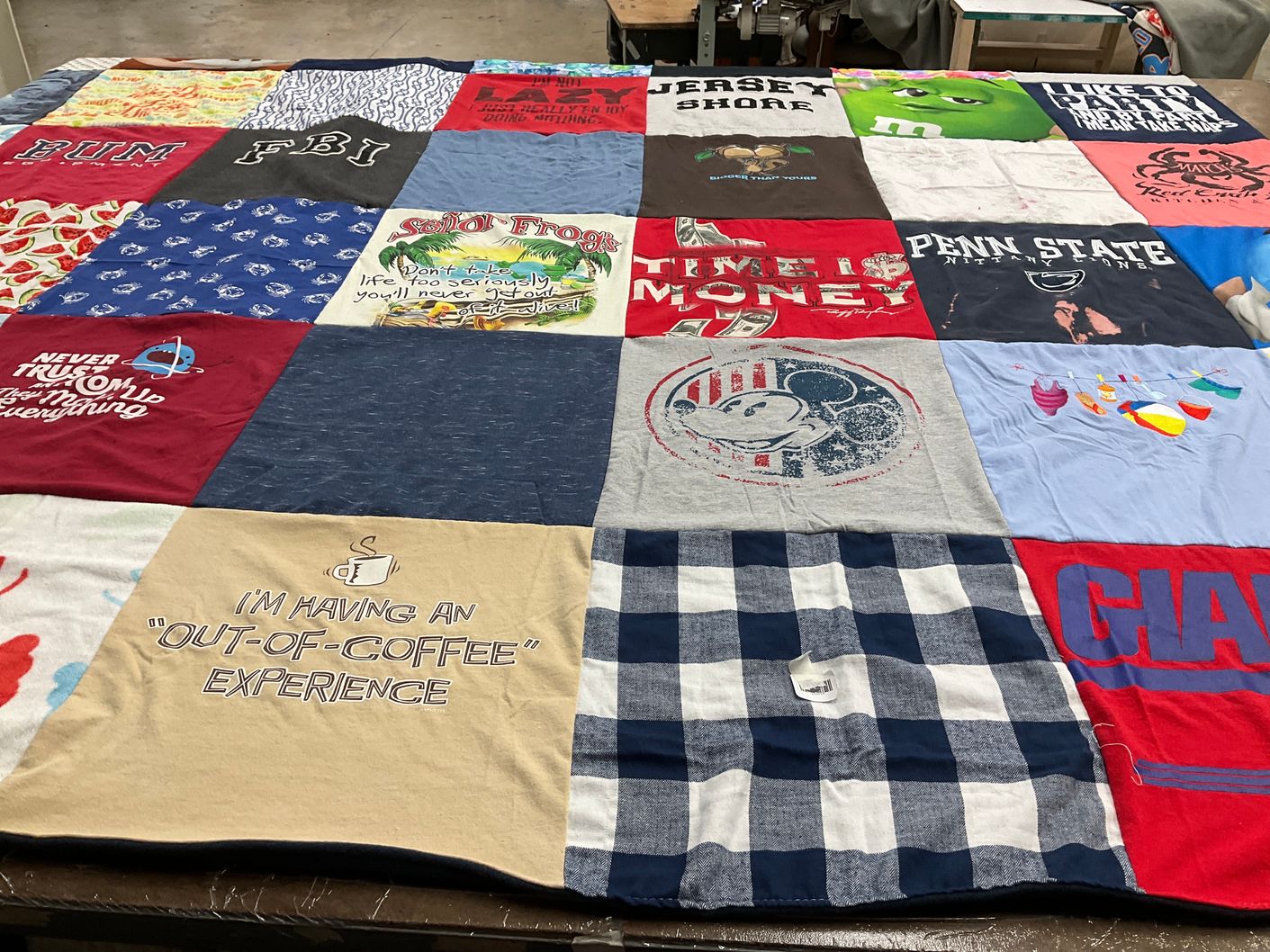 T-shirt quilt from pennsylvania state university by Christina from NJ