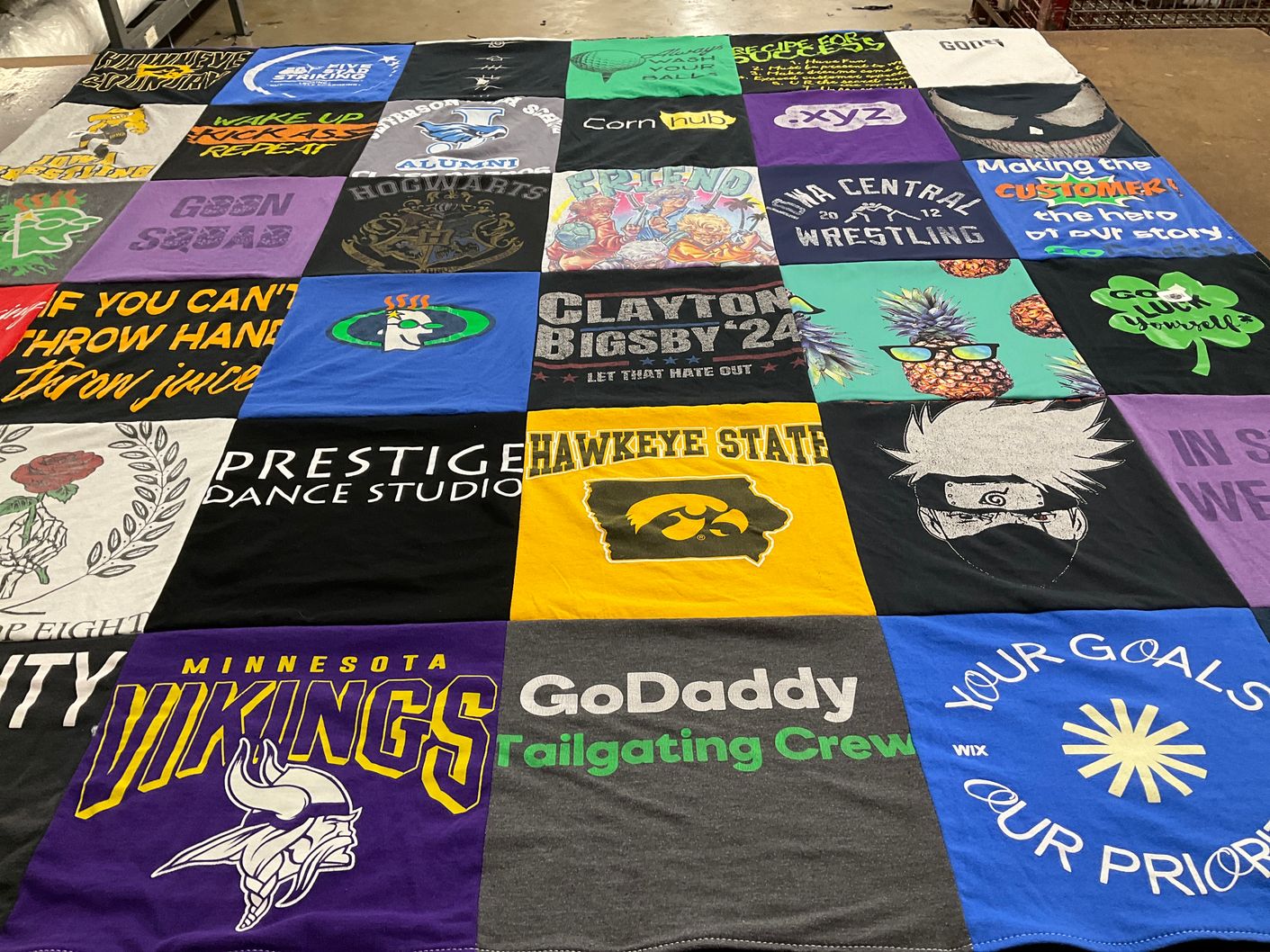 T-shirt quilt featuring minnesota vikings by Julie from IA