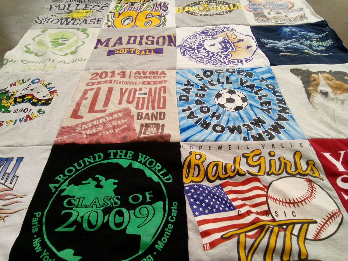T-shirt quilt featuring madison softball by Cynthia from NJ