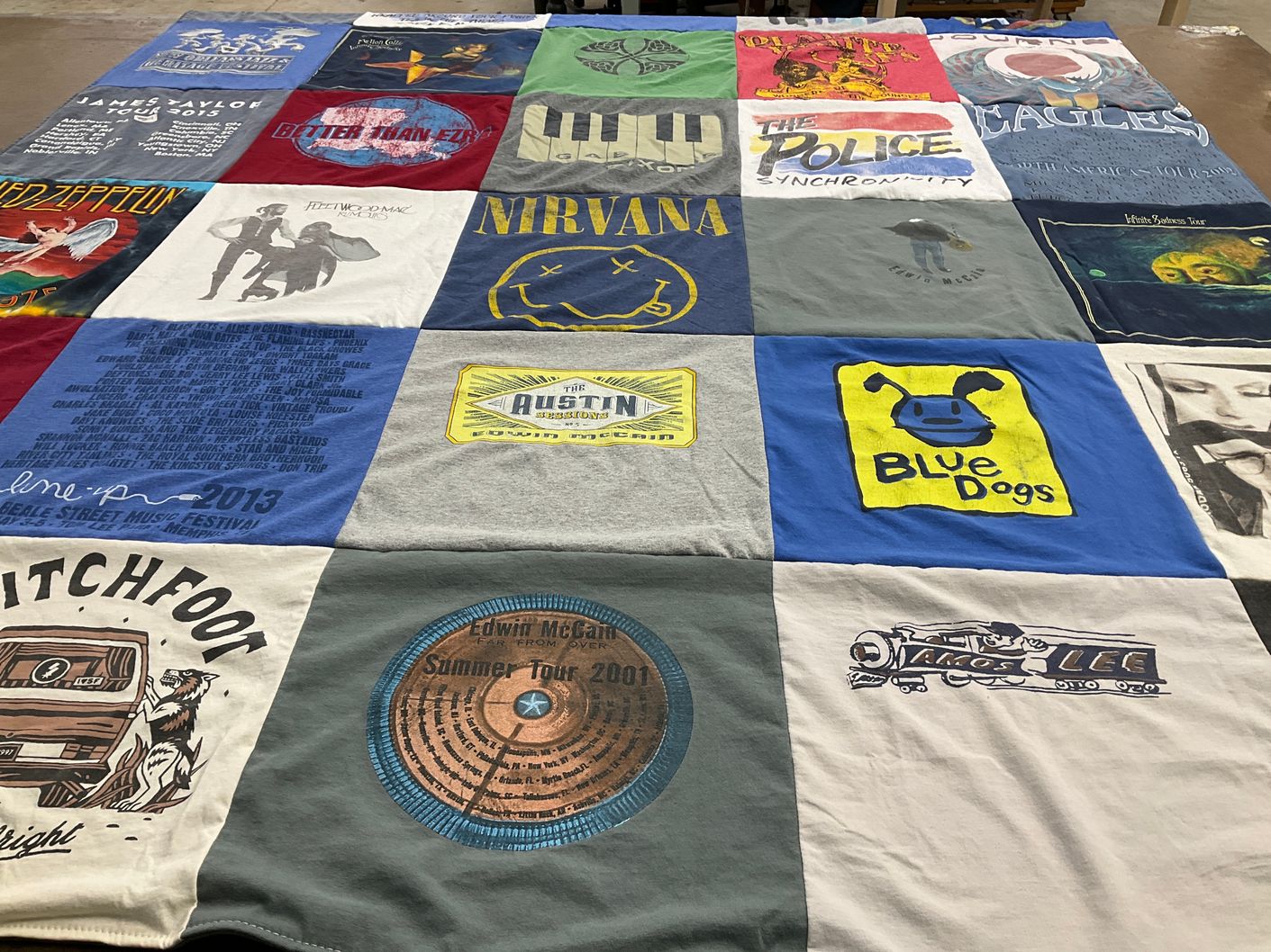 T-shirt quilt with music, festivals themes by JImmy from TN