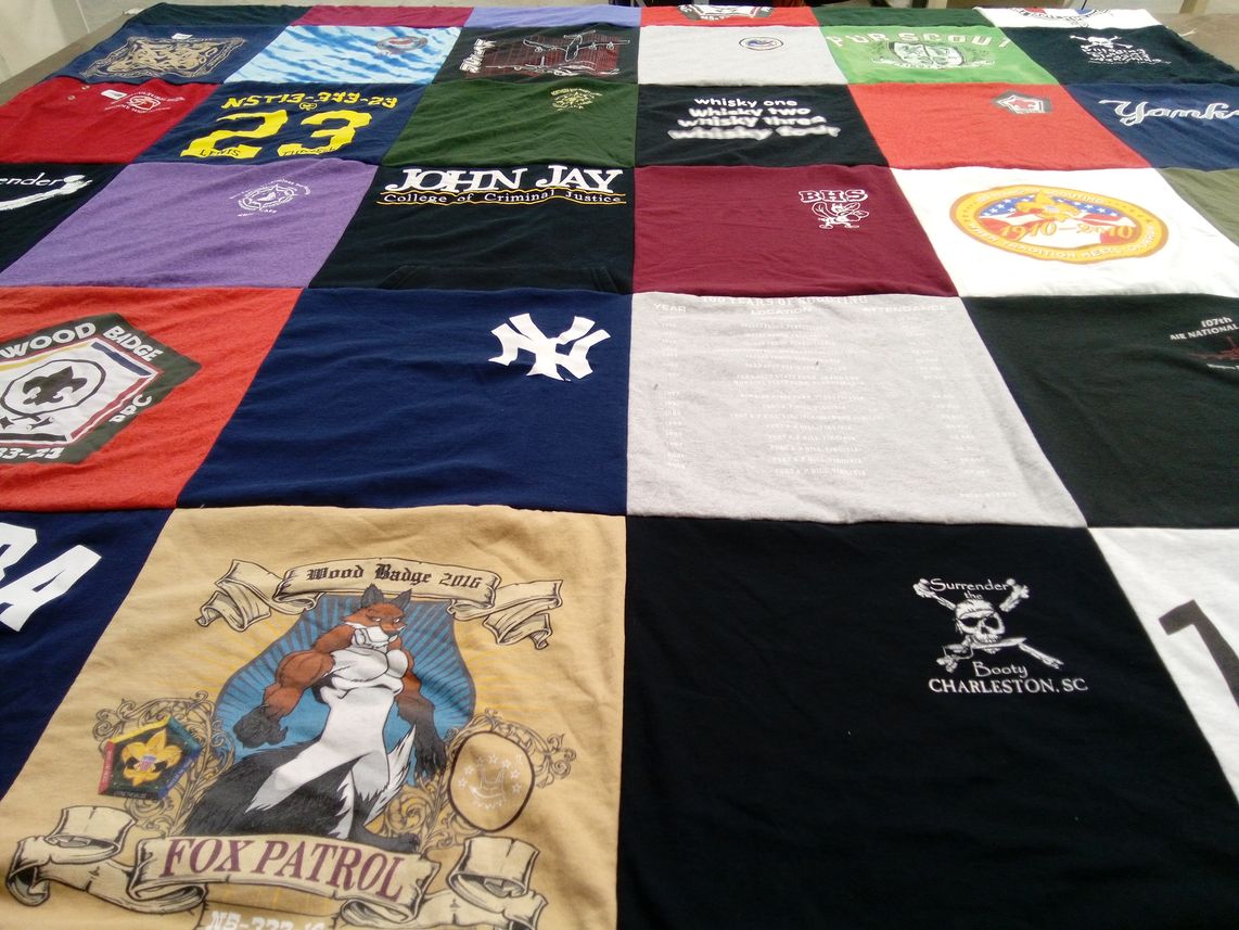 T-shirt quilt from john jay college of criminal justice by James from CA