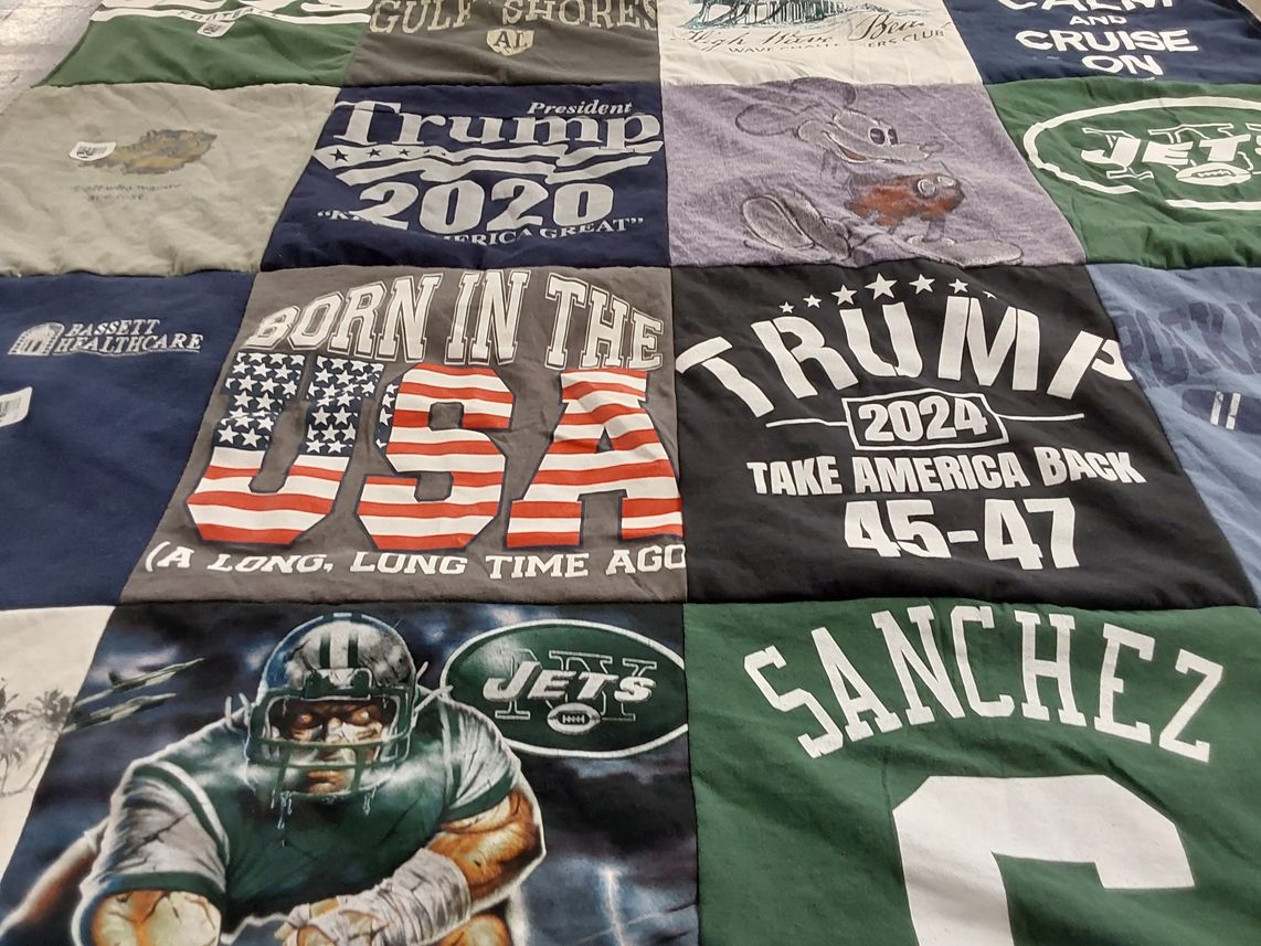 T-shirt quilt featuring new york jets by Honora from NY
