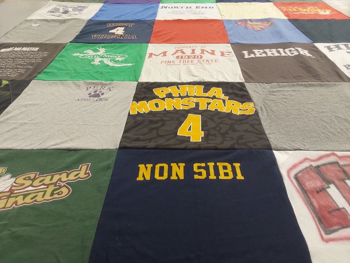 T-shirt quilt featuring philadelphia monstars by Allison from PA