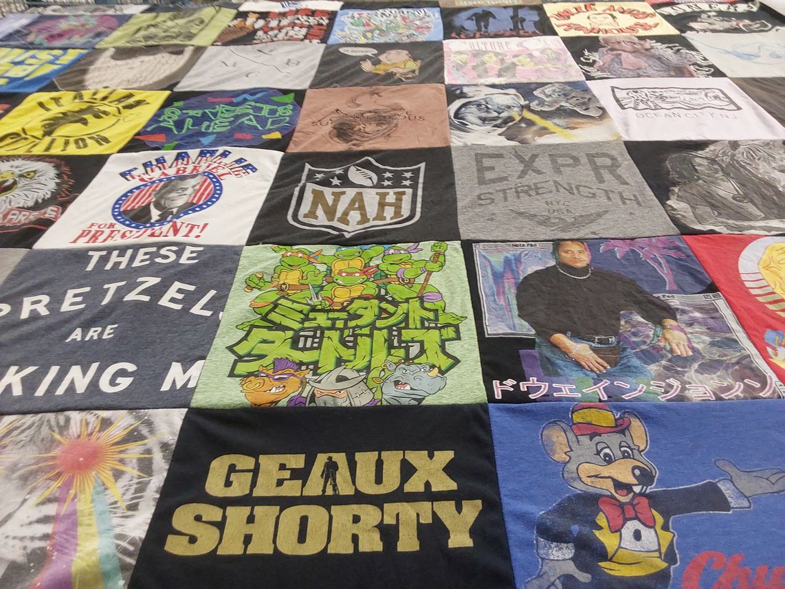 T-shirt quilt by Nicholas from LA