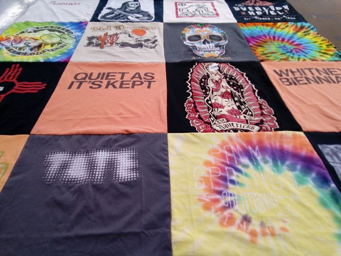 T-shirt quilt with art, design themes by Michael from NM