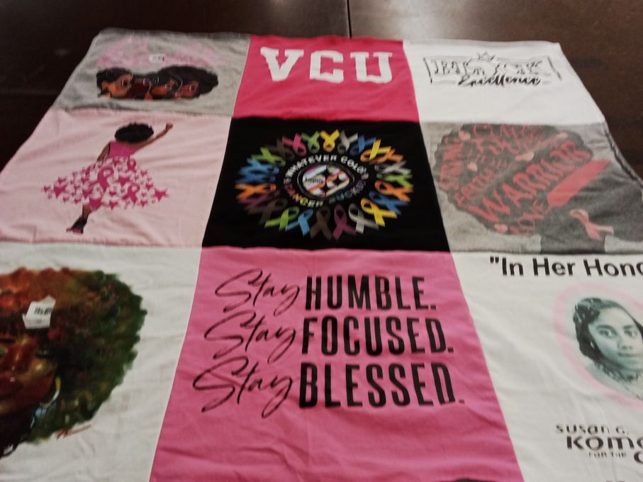 T-shirt quilt from virginia commonwealth university by Sharon from VA
