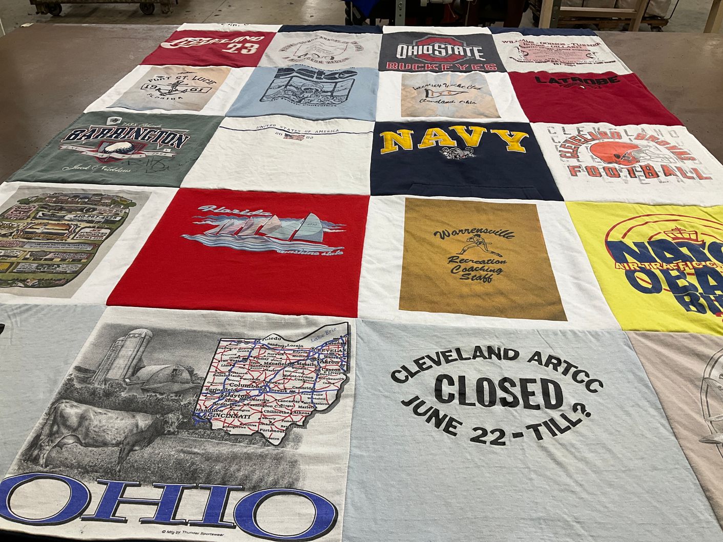 T-shirt quilt from ohio state university by Lori from SC